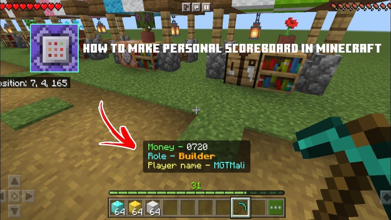 How to Make Personal Scoreboard in Minecraft Bedrock | mcpe