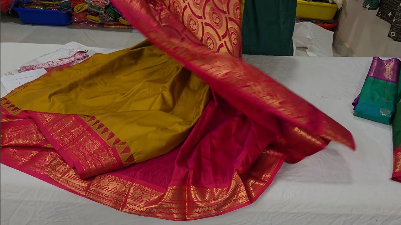 💥Semi gadwal ,crush sarees collection ✨️9642963150 ||