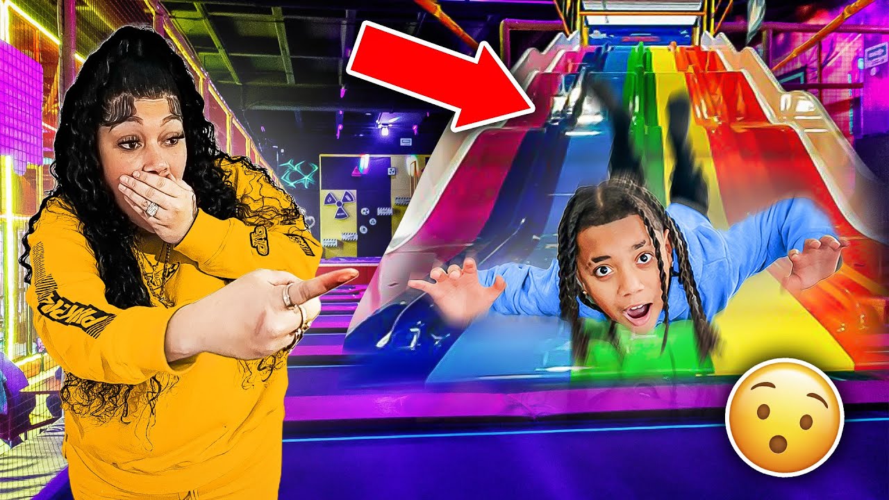 OUR KIDS WENT FLYING OFF THE SCARIEST SLIDE EXTREME FUN MUST WATCH