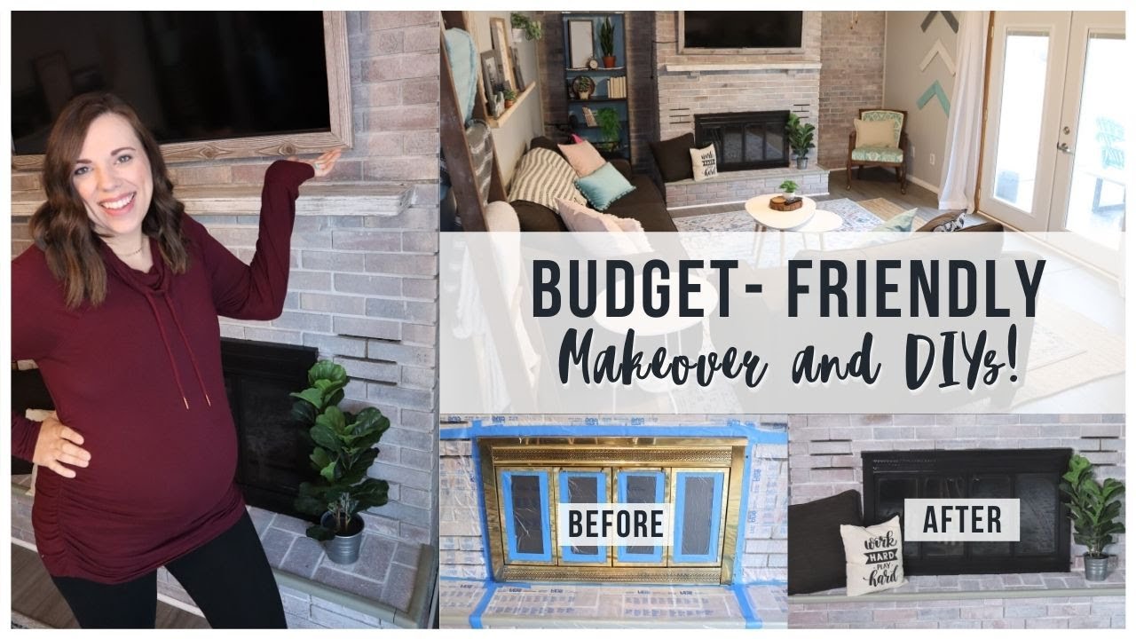 Budget-friendly Room Makeover & DIY Fireplace Transformation