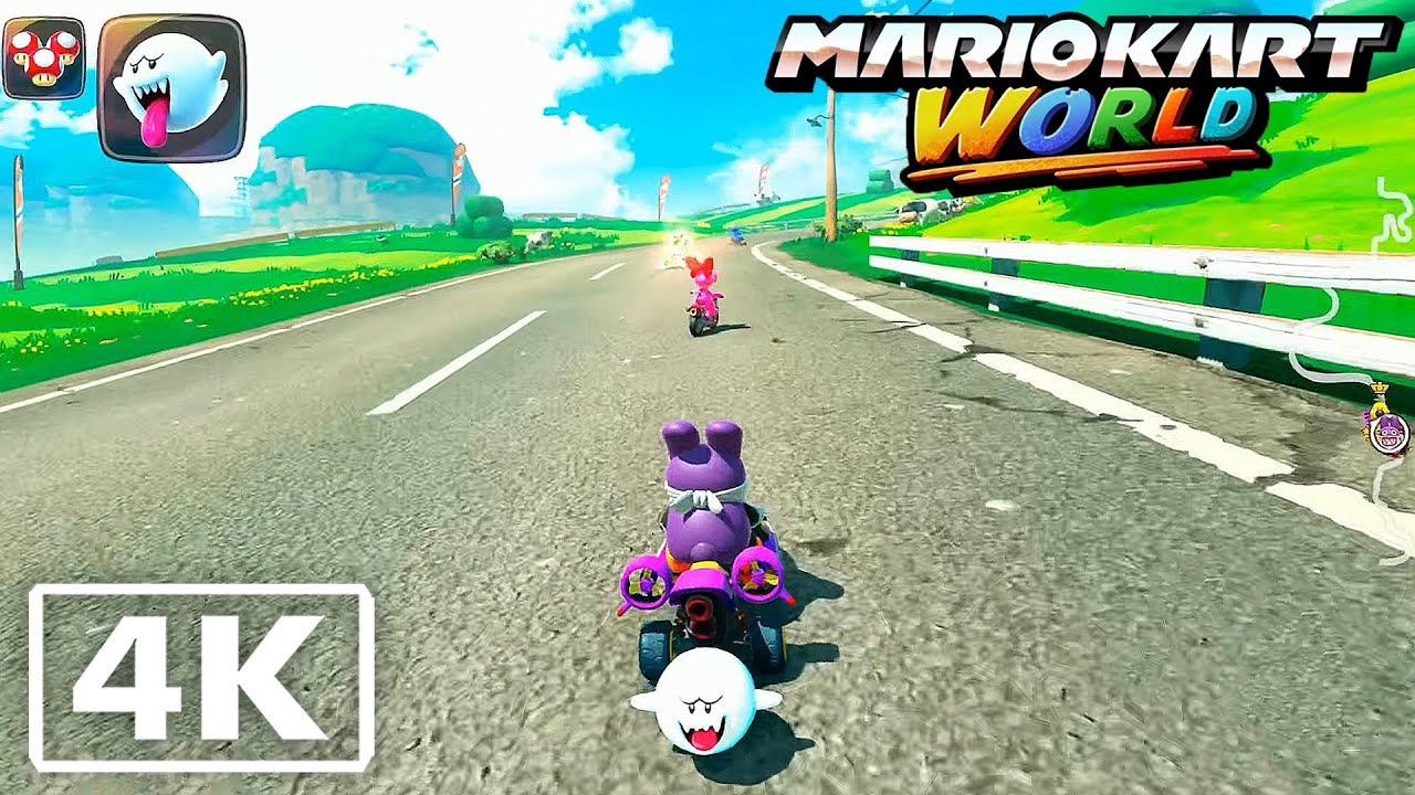 Mario Kart World — 16 минут нового игрового процесса (Nintendo Switch 2) [4K]