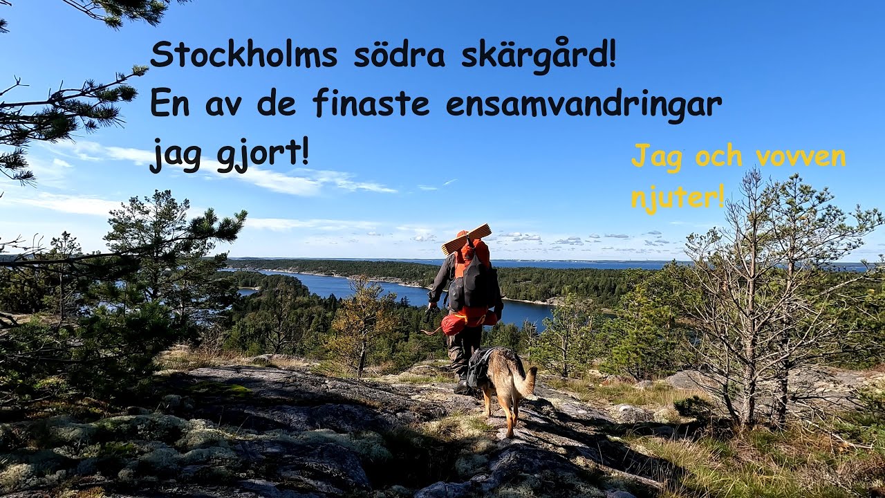 Två skärgårdsöar, tre dagars ensamvandring med hund