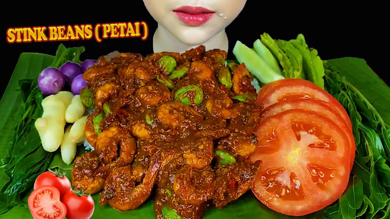 EATING SPICY||SPICY SHRIMP CURRY, STINK BEANS( PETAI )