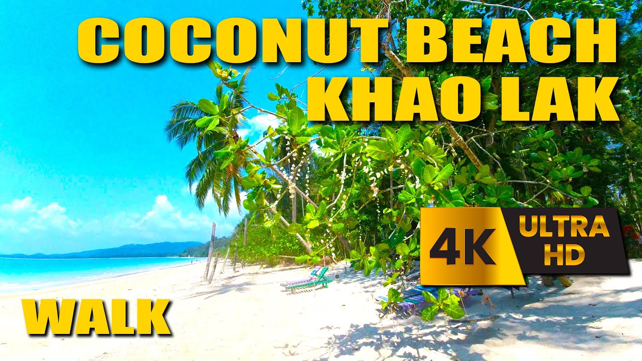 [4K UHD] Coconut Beach #walk in #khaolak #thailand