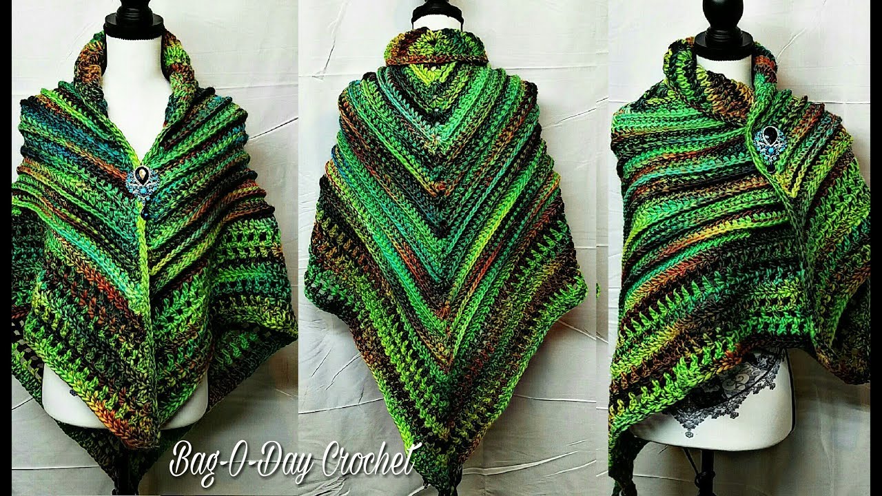 How To Crochet - Shawl | Paths To Eden Ladies Shawl | BAG O DAY Crochet Tutorial 