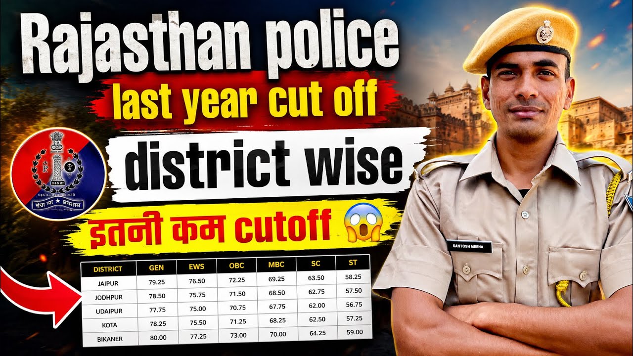 Rajasthan police 2025 cutoff kya rahi ?