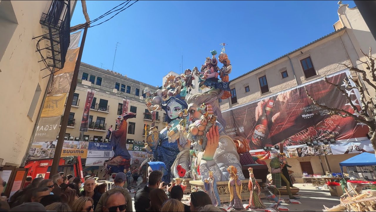 Valencia Fallas Walk 🔥 | 4K Gran Vía to Plaza del Pilar