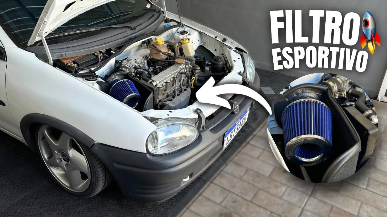 COLOQUEI KIT INTAKE + FILTRO ESPORTIVO NO CORSA @RaceChromeRciGoPower
