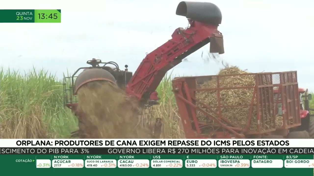Orplana: produtores de cana exigem repasse do ICMS pelos estados