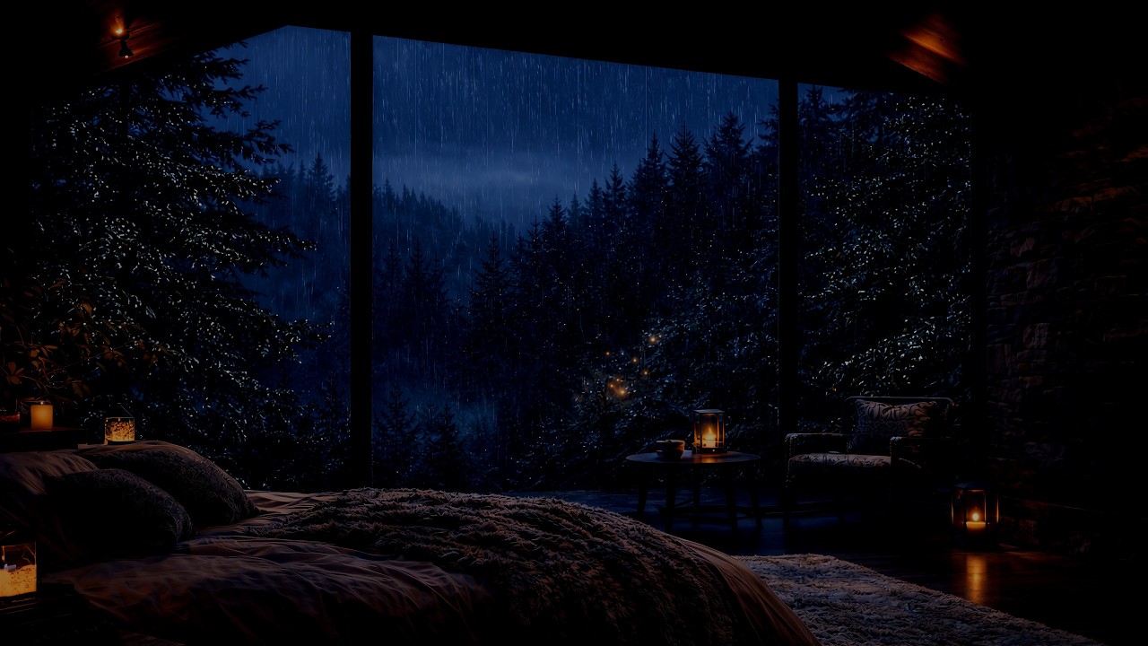 Soft Rain Falling Through a Deep Forest 🌧 | Peaceful Nature Sounds for Deep Sleep (No Ads)