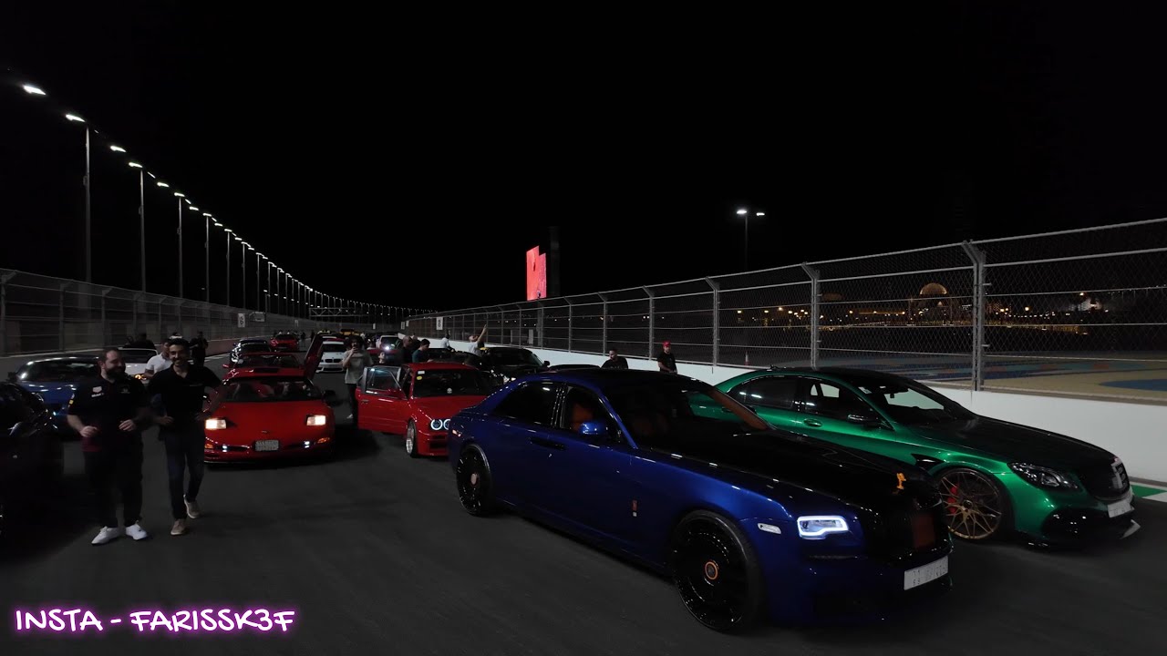 Car meet in Jeddah Circuit F1 Track