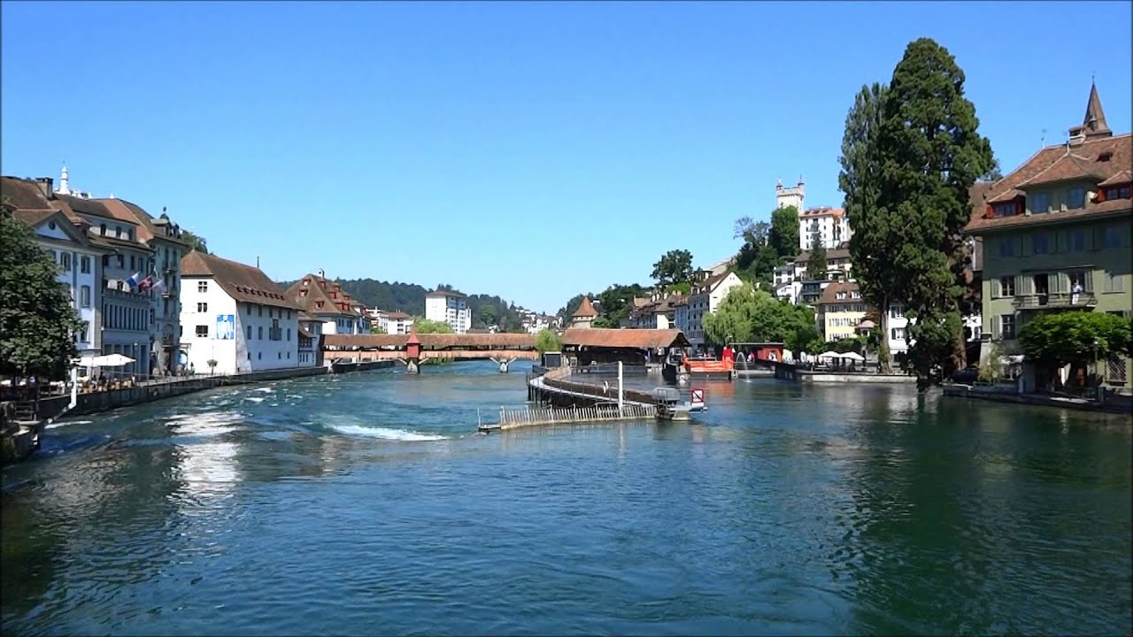 Chapel and Spreuer Bridge and the River Reuss, Lucerne