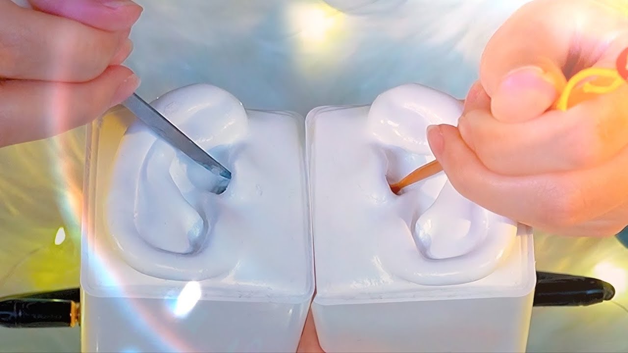ASMR 쫀득한 귓바퀴부터 고막까지 초섬세 SR3D 귀청소 (노토킹)