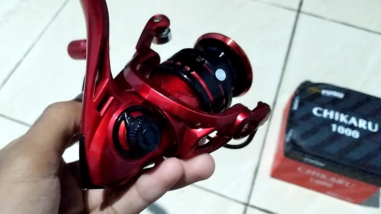 reel fugu chikaru 1000, unboxing‼️ reel spinning murah power handle | reel ultralight 100 ribuan
