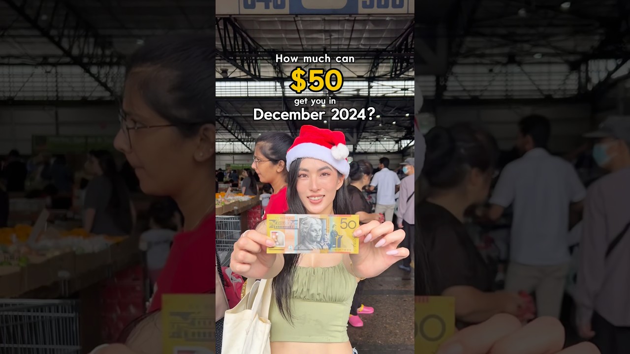 How much groceries can $50 get you in December 2024? 📍Paddy&rsquo;s Market Flemington #sydney #budgeting
