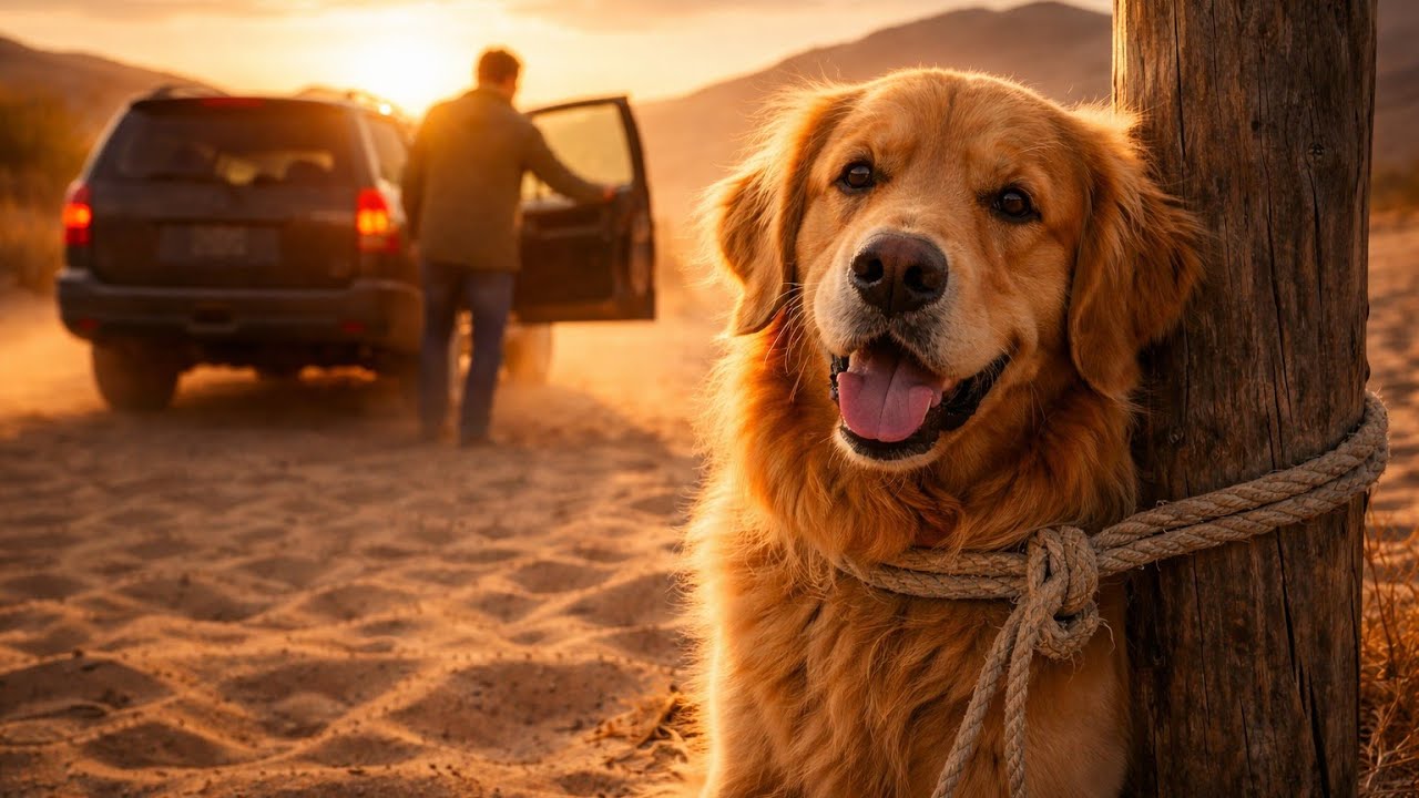 He Tied His Golden Retriever in the Desert… What Happened Next Will Shock You