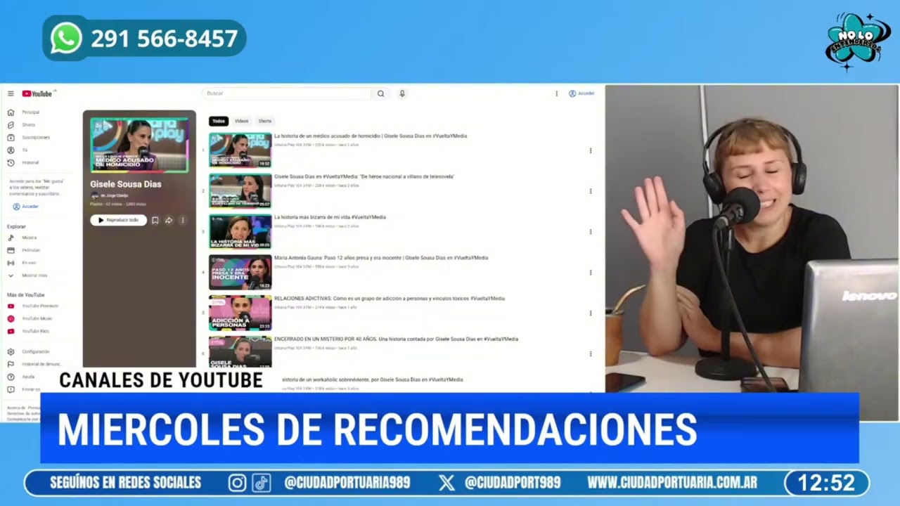 Recomendando canales de YouTube. Hoy: Gisele Sousa 