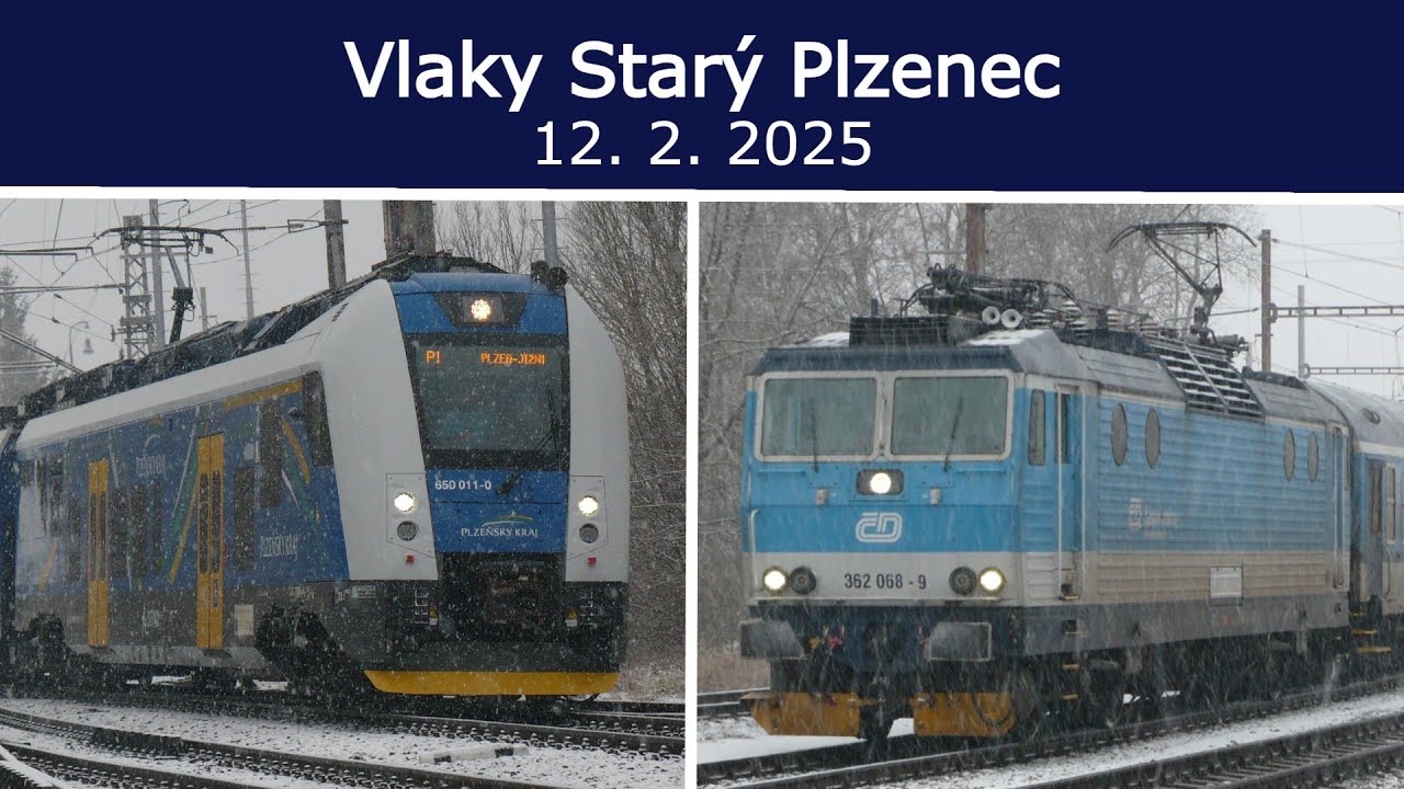 Vlaky Starý Plzenec 12. 2. 2025