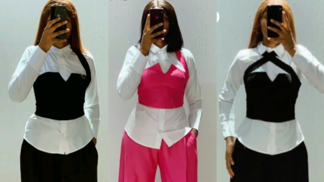 How To Cut And Sew Trendy Crop Top Burstier  Blouse With Halter Neckline (Well Detailed).