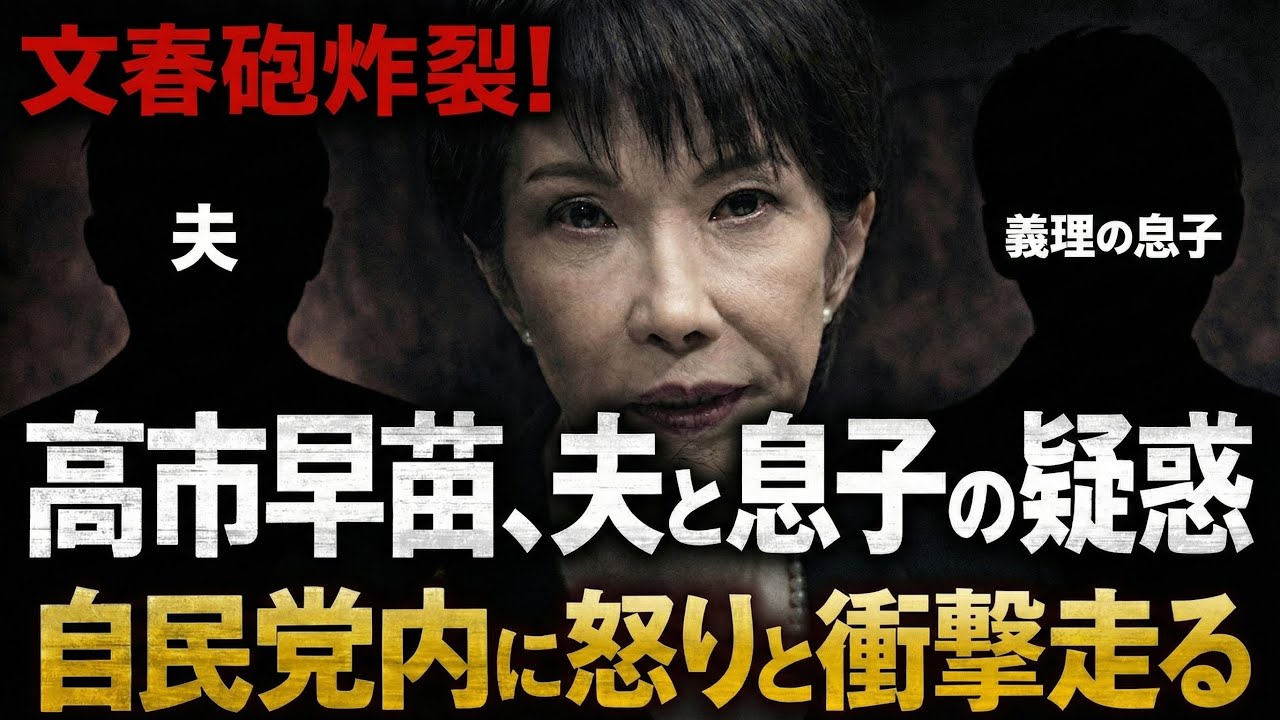 高市首相にスキャンダル！夫と義理の息子の疑惑とは？安冨歩東京大学名誉教授。一月万冊
