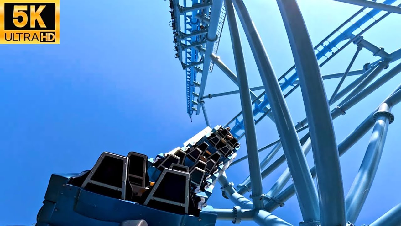 Mr. Freeze POV 5K Back Row (Backwards) BEST RIDE IN THE PARK? Six Flags Over Texas