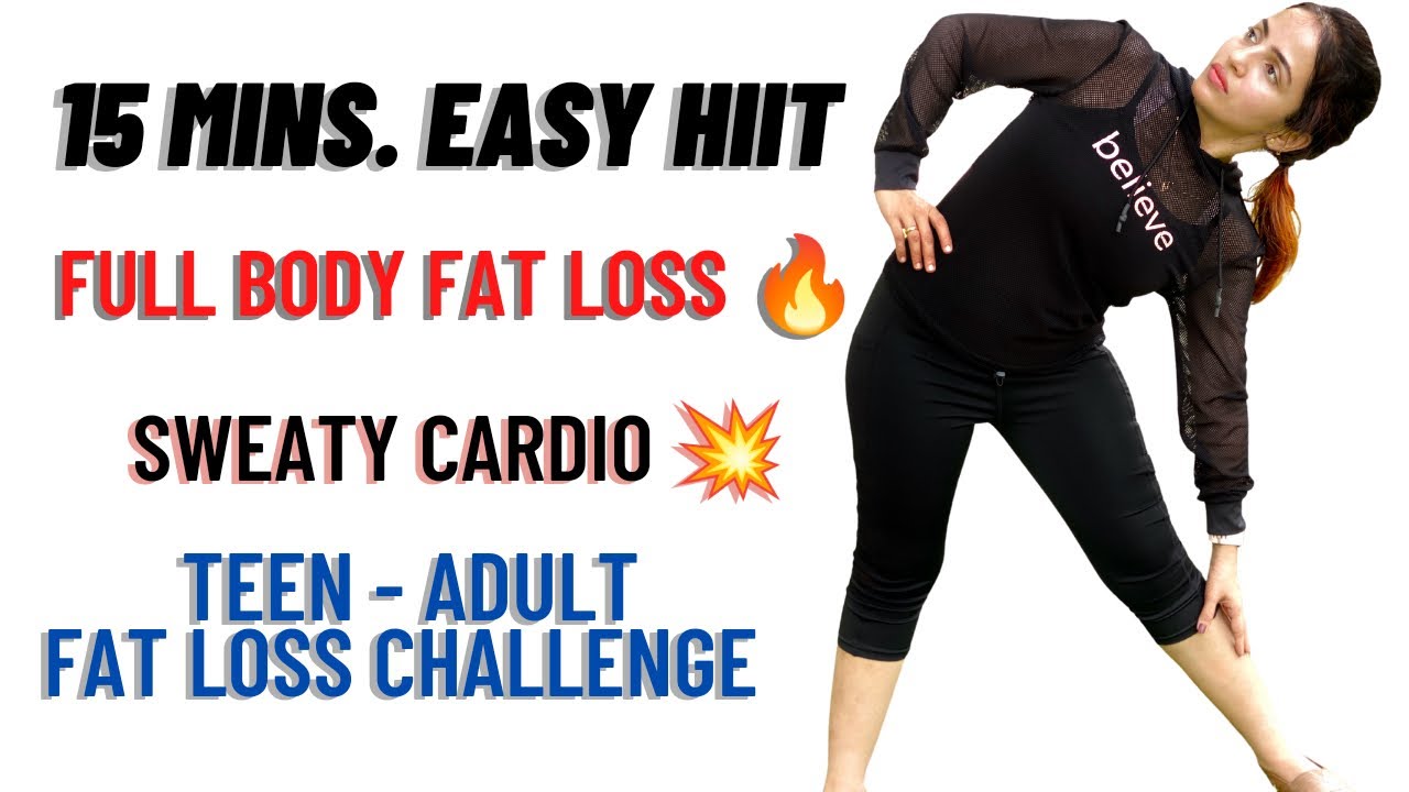 വിയർക്കാൻ വായോ|15mins EASY HIIT|Full Body Fat Loss|Teens & Adults Fat Loss|Simply Home by Geetz