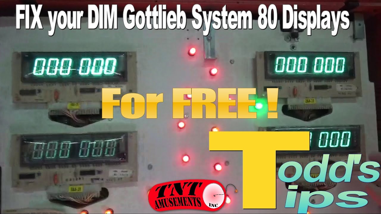 #970 ПОЧИНЬТЕ ТУСКИЕ ДИСПЛЕИ АВТОМАТА ДЛЯ ПИНБОЛА Gottlieb System 80 и System 1! Советы Тодда от ...