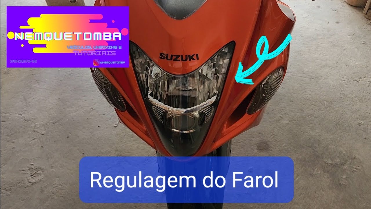 Como regular o farol da Suzuki Hayabusa G2? Eu mostro!