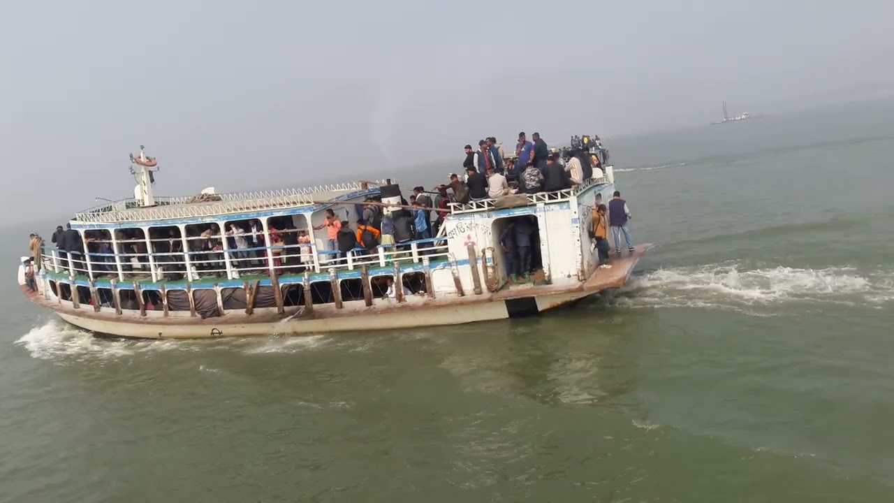 Journey by boat padma river