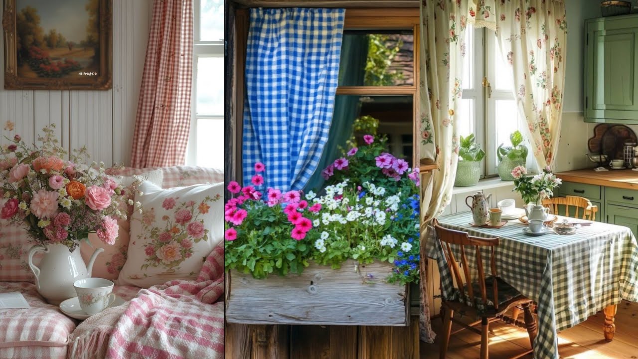 Gingham Farmhouse Cottage Decor Tour | Vintage-Inspired Decorating Tips & Ideas
