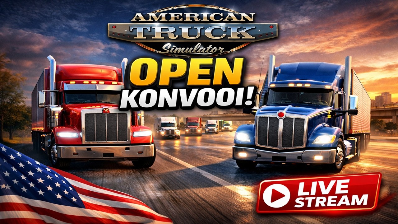 🔴 LIVE American Truck Simulator Open Konvooi Rij Gezellig Mee!