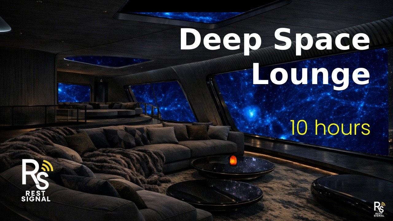 10 Hours Spaceship Ambience | Deep Engine White Noise in a Cozy Space Lounge