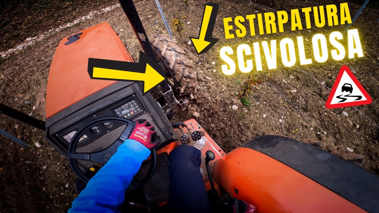 ULTIMA ESTIRPATURA SCIVOLOSA del 2020 | CAB VIEW - Trattore Same Frutteto 85 Filips Country