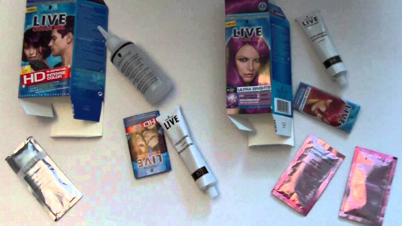 dwie fioletowe farby Schwarzkopf Live Color xxl