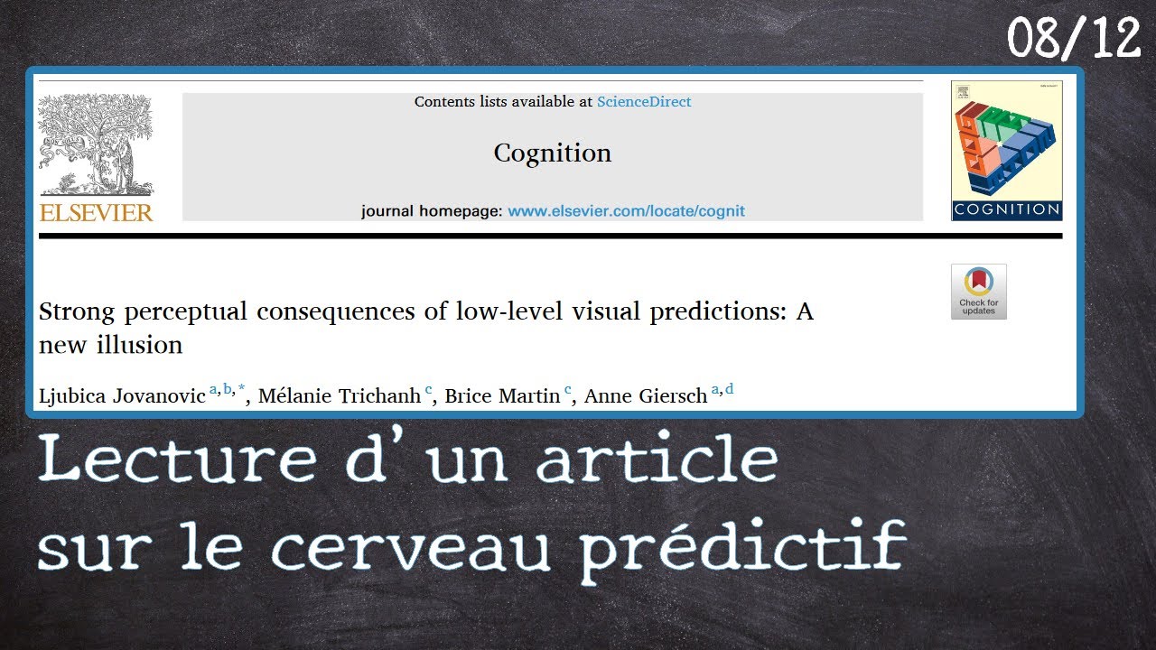 Lecture d'un article sur le cerveau pr&eacute;dictif et les illusions visuelles - Replay du 08/12