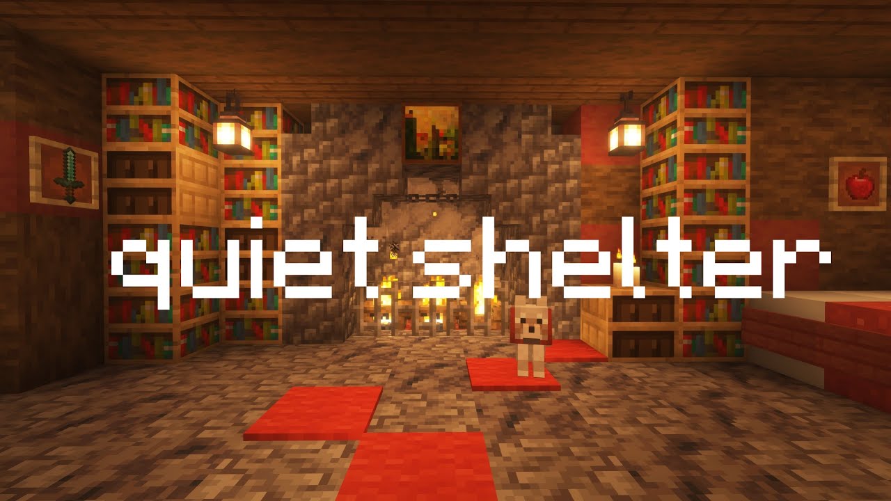 heartwood night (warm minecraft shelter with fire & stories)