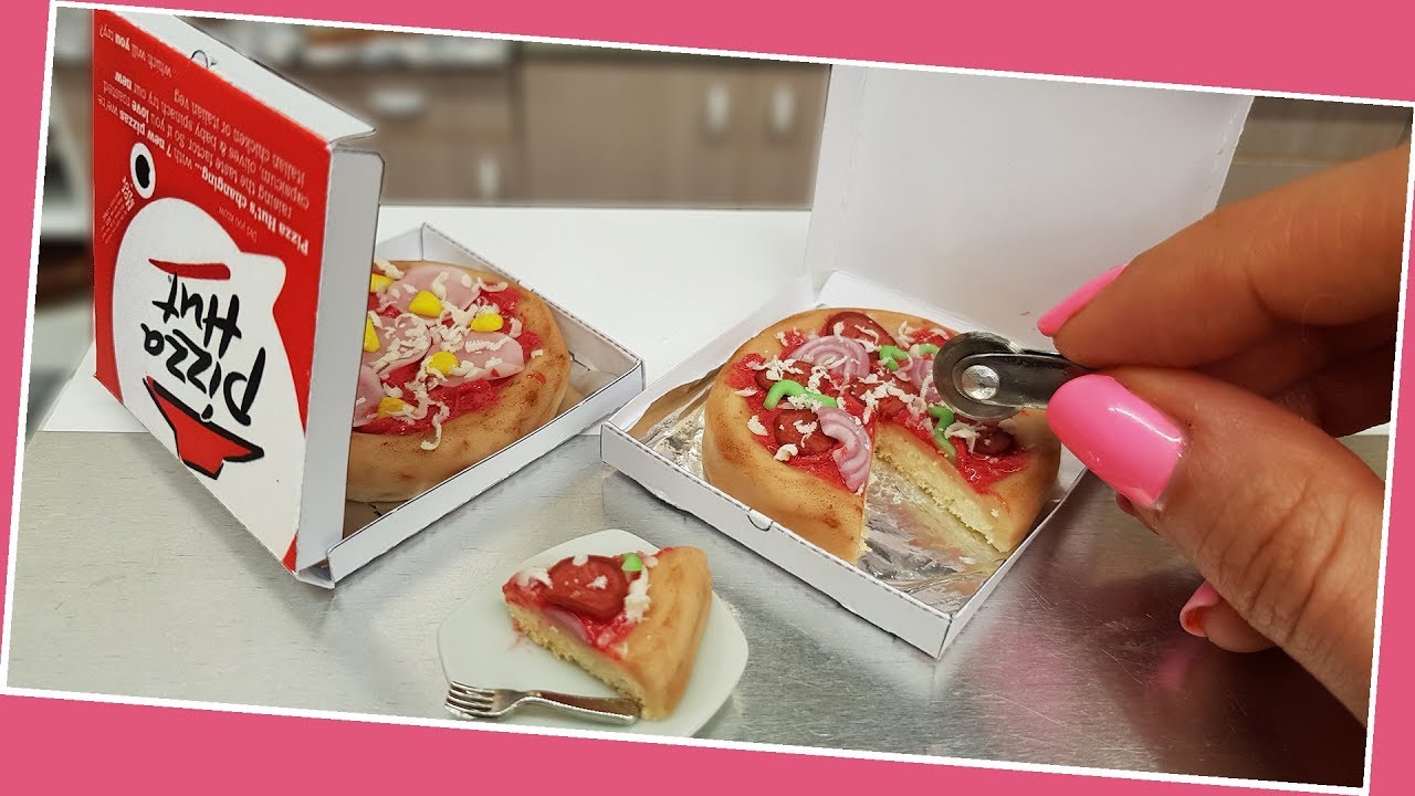 Mini pizza cake, hawaii pizza cake, Jenny's mini cooking, real mini cake,  ミニチュア, tiny food