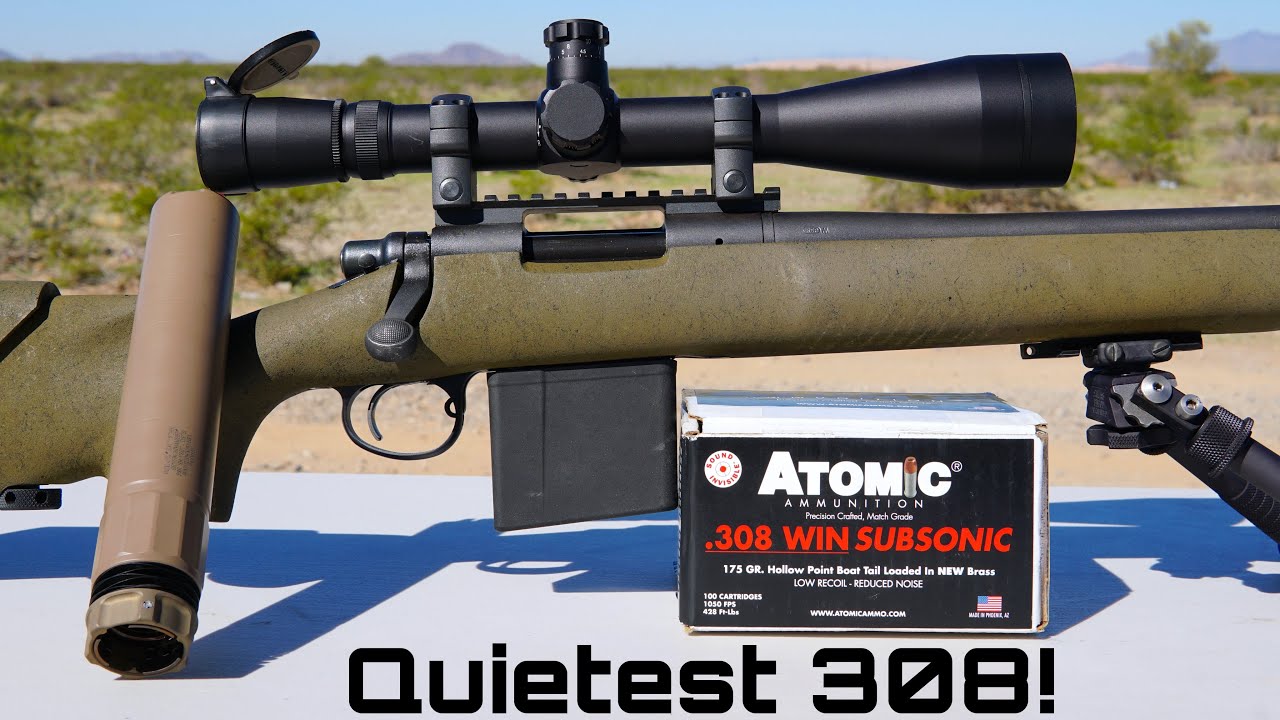 Глушитель для дозвукового 308-го калибра с атомными боеприпасами! Очень тихий!