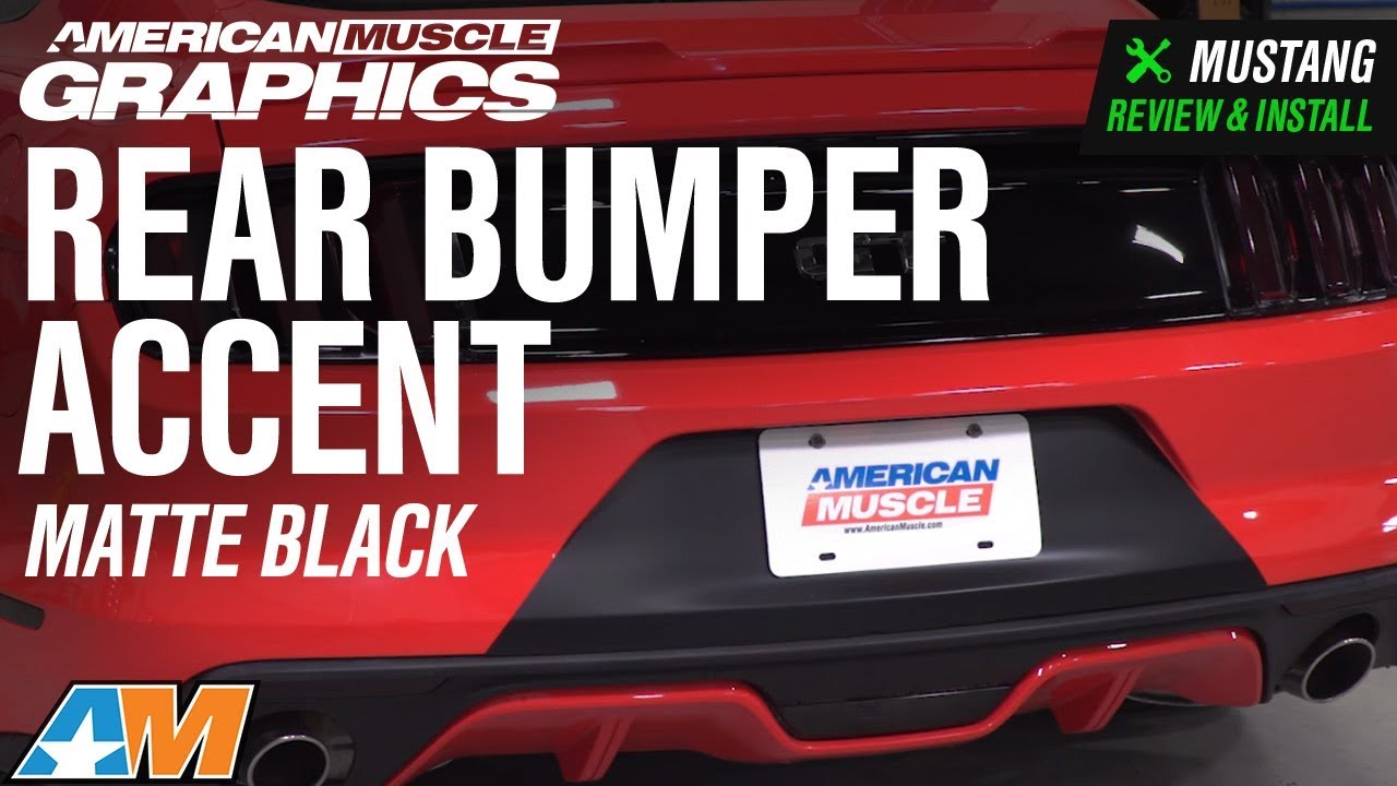 2015-2018 Mustang American Muscle Graphics Matte Black Rear Bumper Accent Review & Install