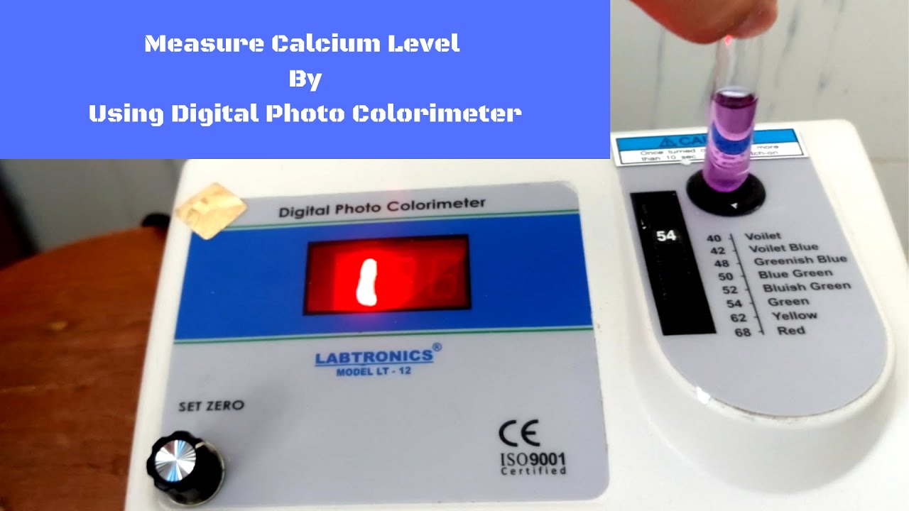 Digital Photo Colorimeter to measure the Calcium Level in serum/urine/plasma sample