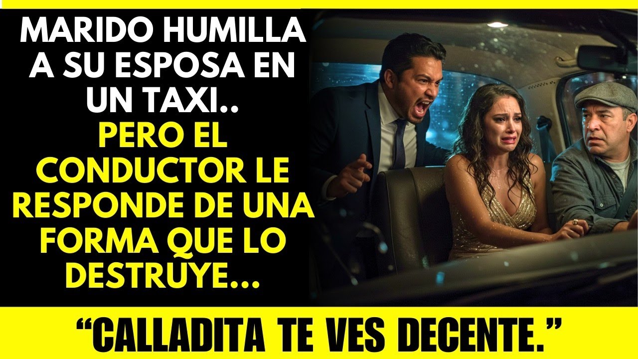 MARIDO HUMILLA A SU ESPOSA EN UN TAXI… PERO EL CONDUCTOR LE RESPONDE DE UNA FORMA QUE LO DESTRUYE