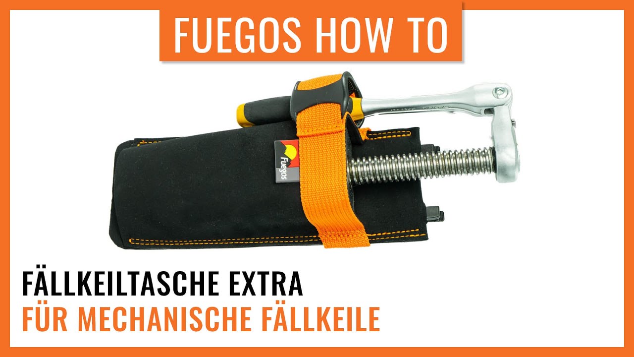 Mechanische F&auml;llkeiltasche | Forstg&uuml;rtel Equipment f&uuml;r mechanische F&auml;llkeile | Fuegos HowTo
