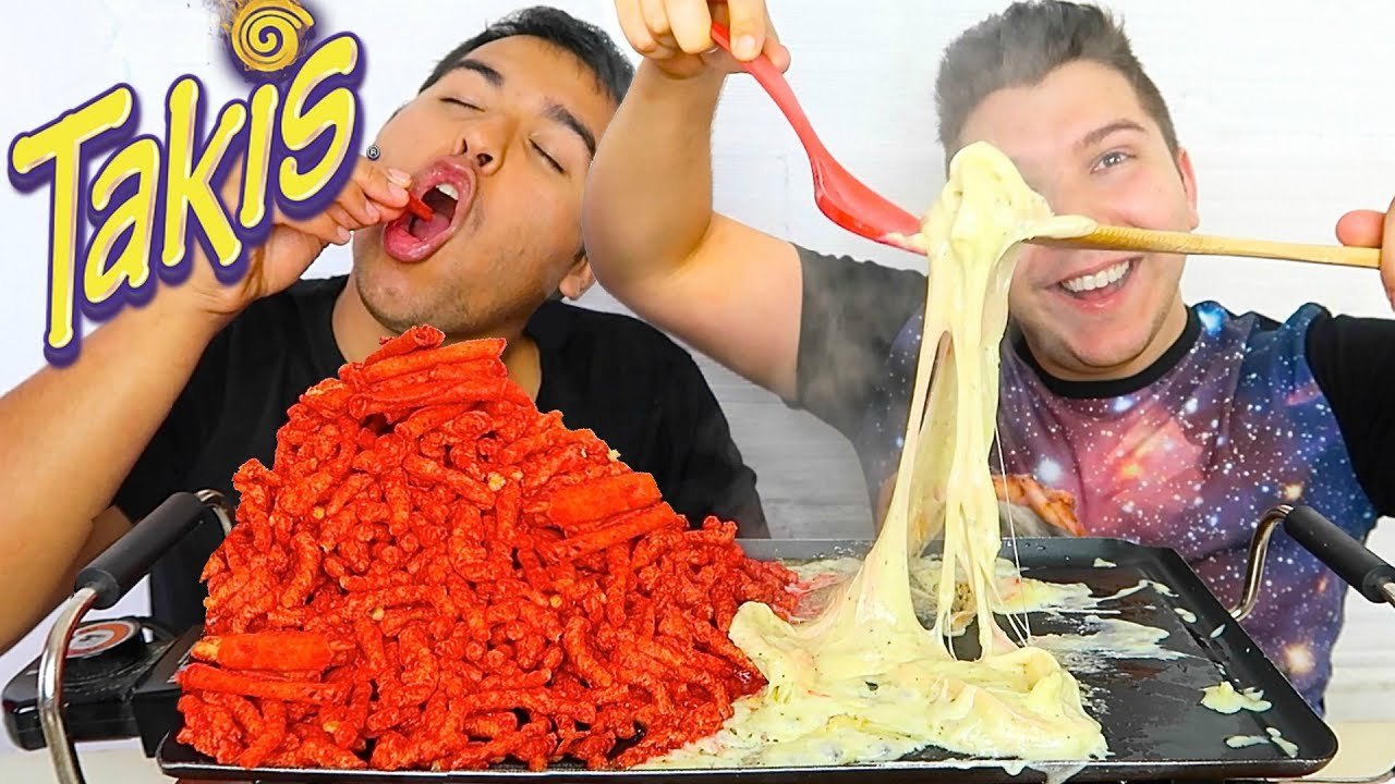 Takis Challenge With Cheese • MUKBANG