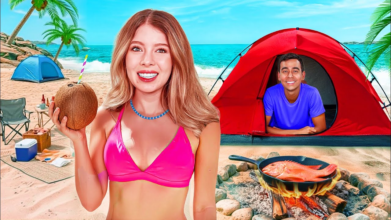 24 HORAS ACAMPANDO EN LA PLAYA