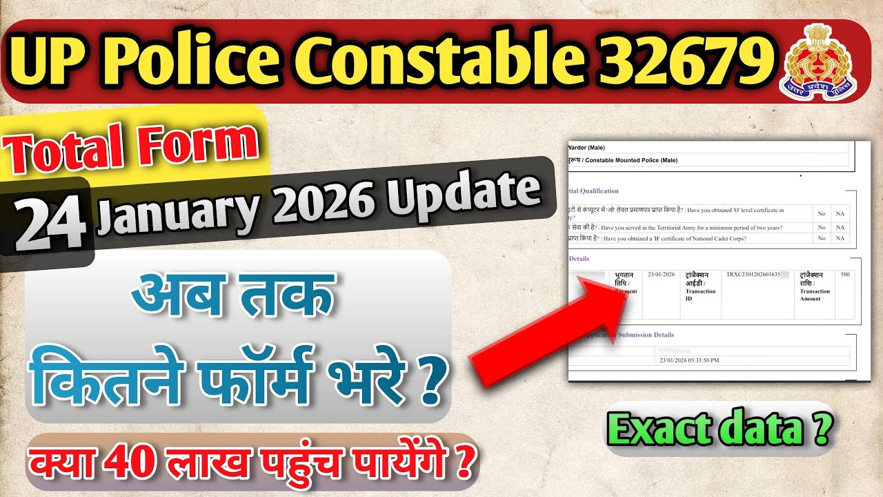 up police constable me abhi kitne form bhar chuke hai | up police total form 24 january analysis
