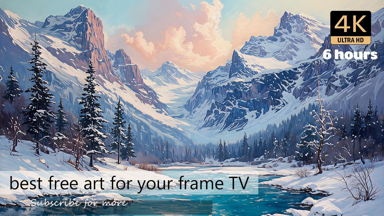Winter Mountain Serenity | 4K Ultra HD Frame TV Art | 6 Hours Relaxing Nature Scene