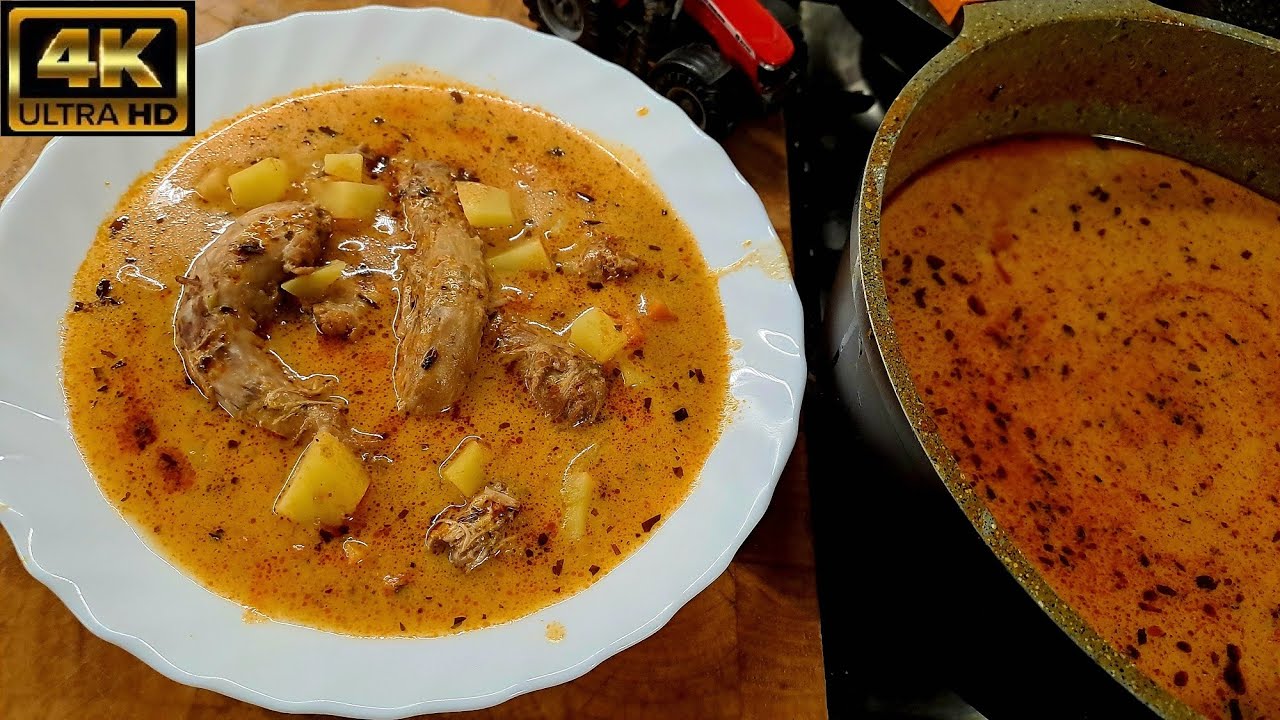 Tárkonyos tejfölös burgonyaleves csirkenyakkal😉Olcsó, egyszerű és nagyon finom🥰