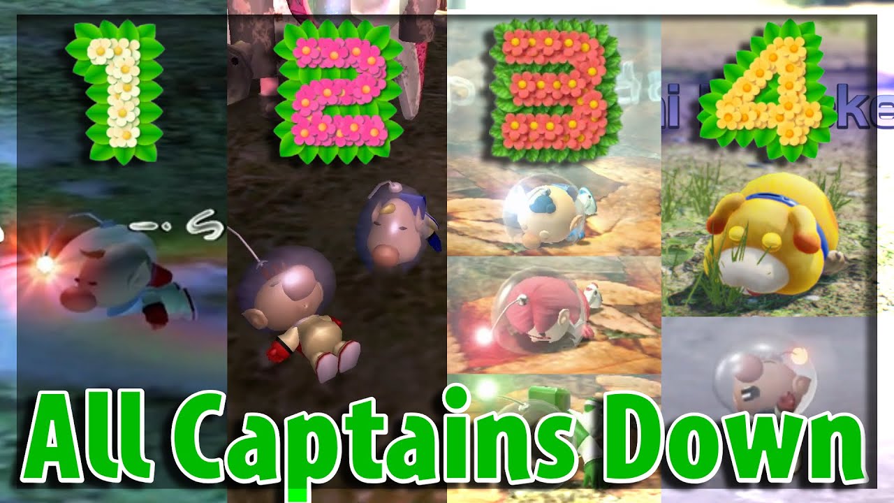 Evolution of All Captains Down [Pikmin 1 - 4]