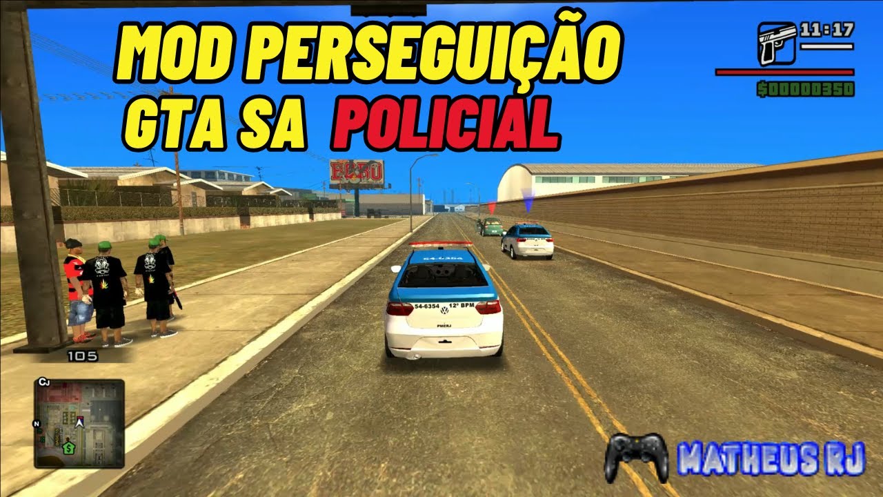 Mod de Perseguição Policial - GTA San Andreas🔥🚓