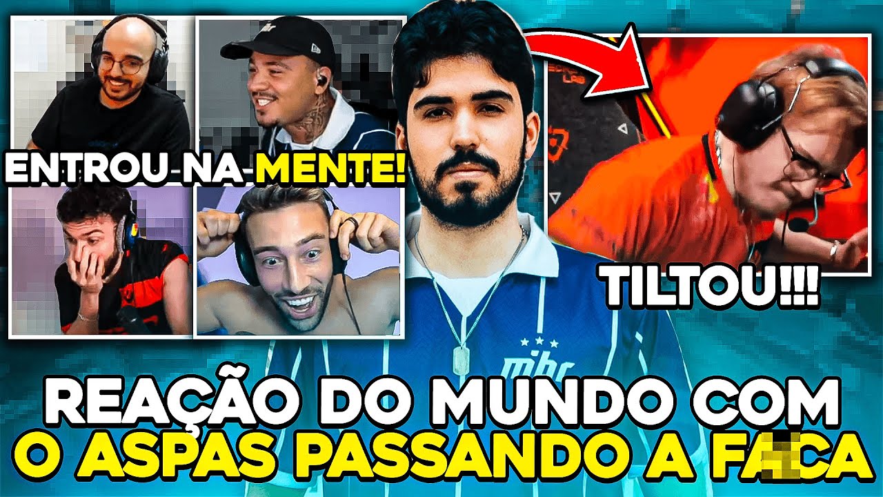 REAÇÃO DOS STREAMERS com O ASPAS PASSANDO a F4CA no ZELLSIS! (ele tilt0u muito!)